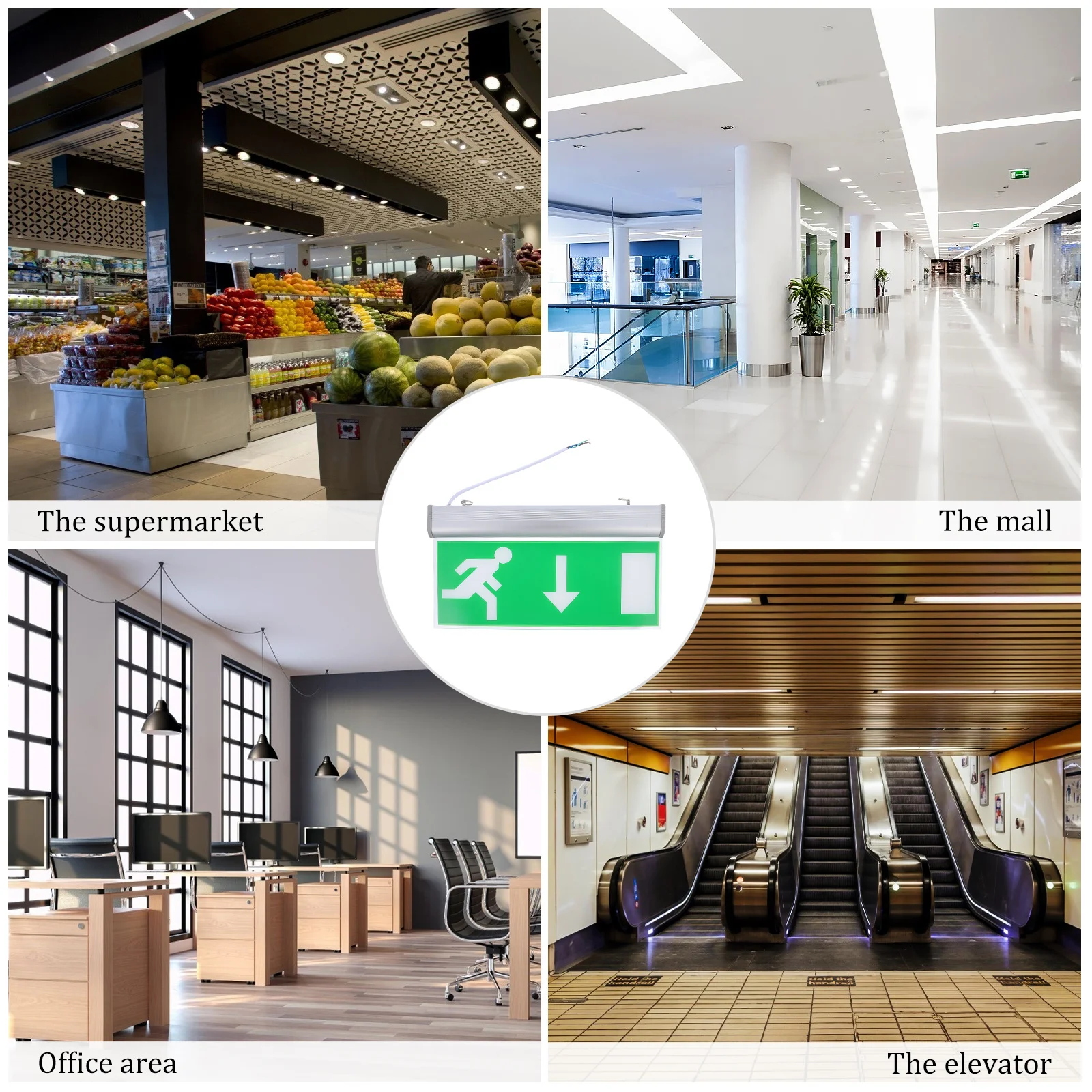 

1 шт. светодиодный индикатор аварийного выхода, индикатор безопасности для эвакуации в офисе, школе, отеле, знак пожарной безопасности, освещение