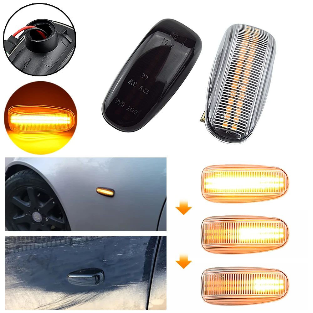 NEW Led Dynamic Side Marker Turn Signal Light Sequential Blinker Light For Mercedes-Benz E-Class W124.A124.C124 1984-1998