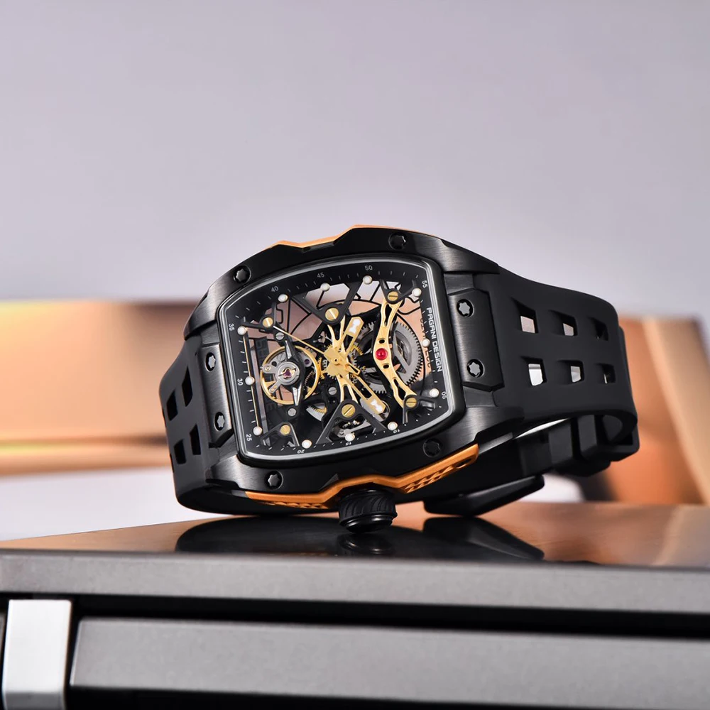 PAGANI DESIGN 2026 42MM New Alien Hollow Back Transparent Movement Luxury Men Watch Sapphire Glass Automatic Men Watches For Men