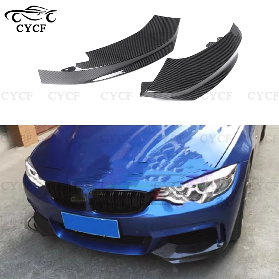 

Для BMW 4 серии F32 F33 F36 M Спорт Высокое качество углеродное волокно обертывание угол углеродная анти-столкновения передний бампер угловая защита
