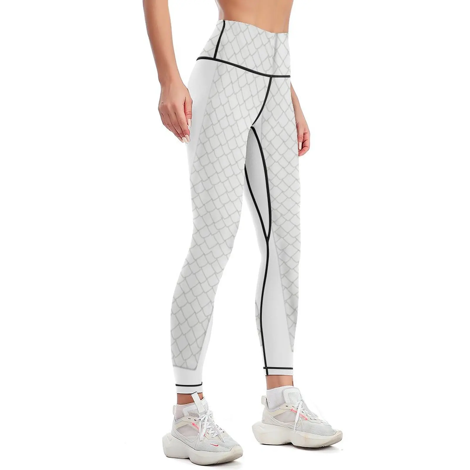 Scalemail White Dragon Leggings leggins push up woman legging gym Womens Leggings