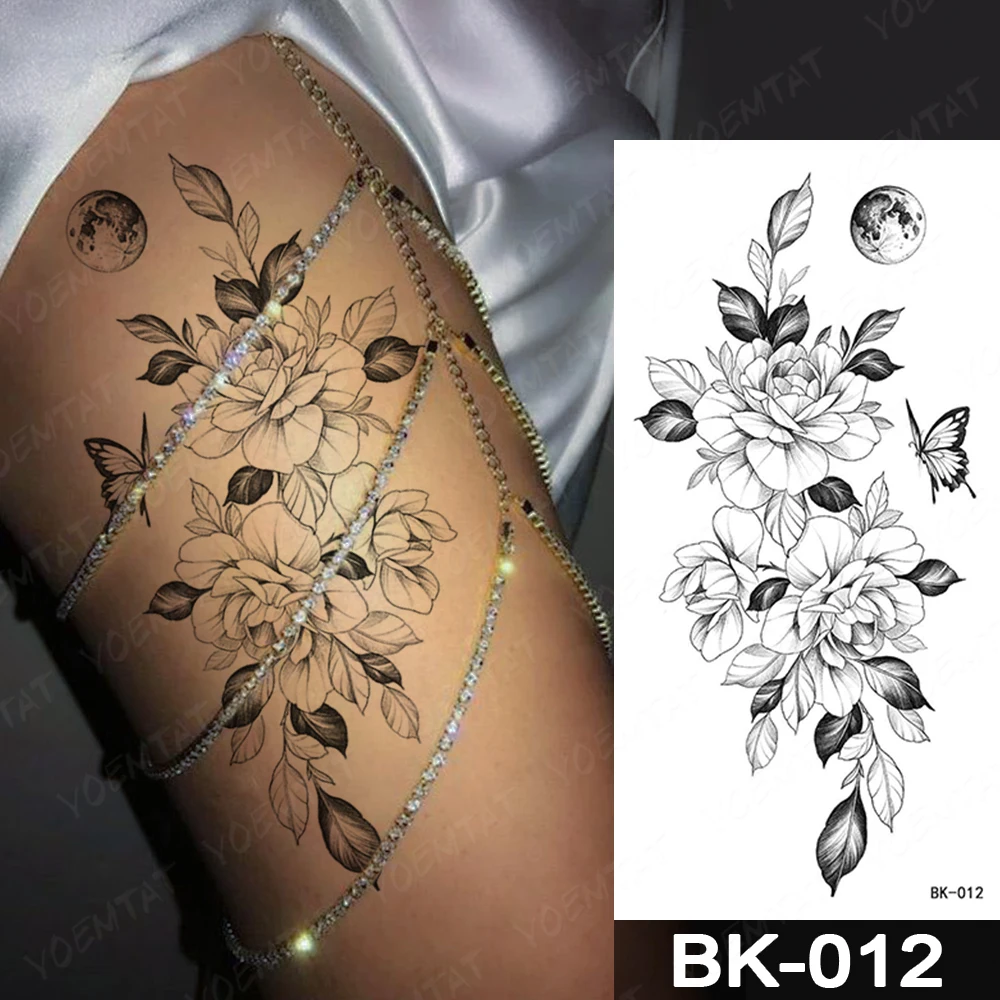 Wholesale Waterproof Temporary Tattoo Sticker Flash Tattoos Lip Print Butterfly Flowers Body Art Arm Fake Sleeve Tatoo