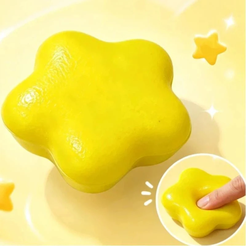 1Pcs Slow Rising Pinch Stress Relief Squeeze Toys Yellow Star Fidget Toy Sensory Soft Slow Rebound Decompression Fidget Toys