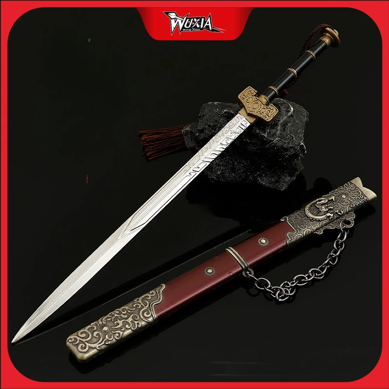 22 centimetri Demone Slayer Spada Mito Nero Wukong Gioco Periferico Yang Jian Arma In Metallo Modello Accessorio Ornamento Collezione Giocattolo Artigianale