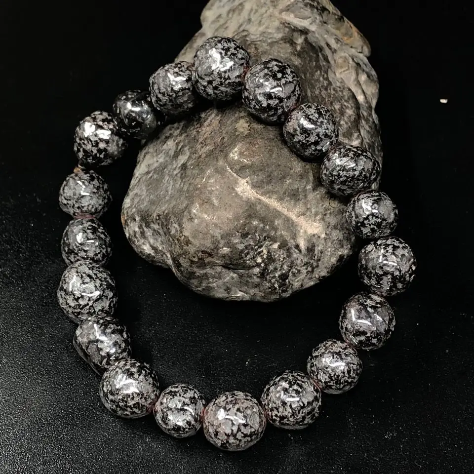 

High quality conformal iron meteorite 10mm-13mm iron meteorite bracelet rough stone bracelet pure natural