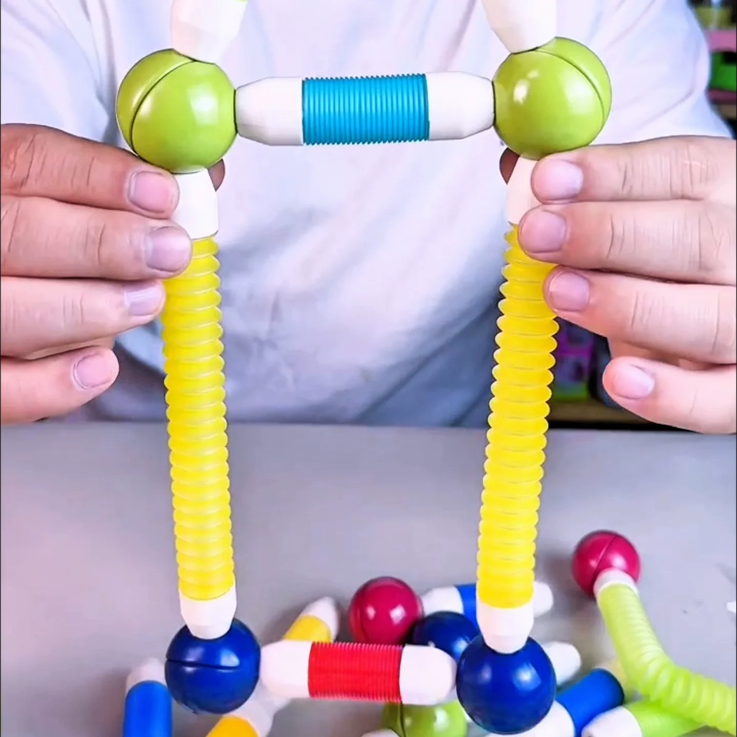 ألعاب تعليمية للأطفال، ألعاب تخفيف الضغط، قضبان مغناطيسية تلسكوبية، مكعبات بناء مغناطيسية، التعليم المبكر للأطفال Jenga