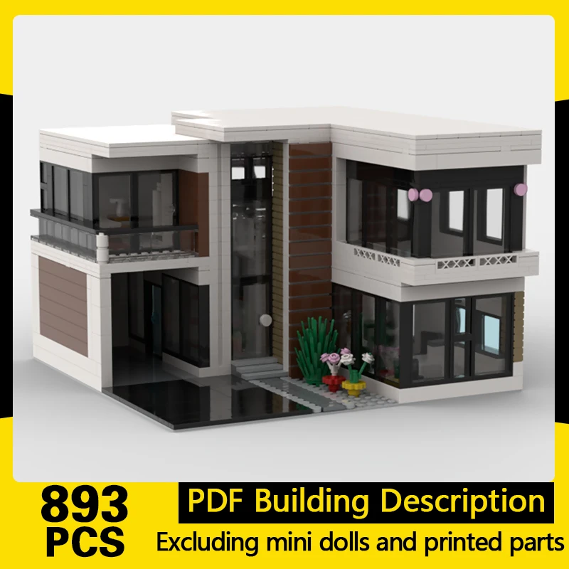 

City Street View Model MOC Building Bricks Modern Luxury House Modular Technology Gifts Holiday Assemble Children Toys Suit