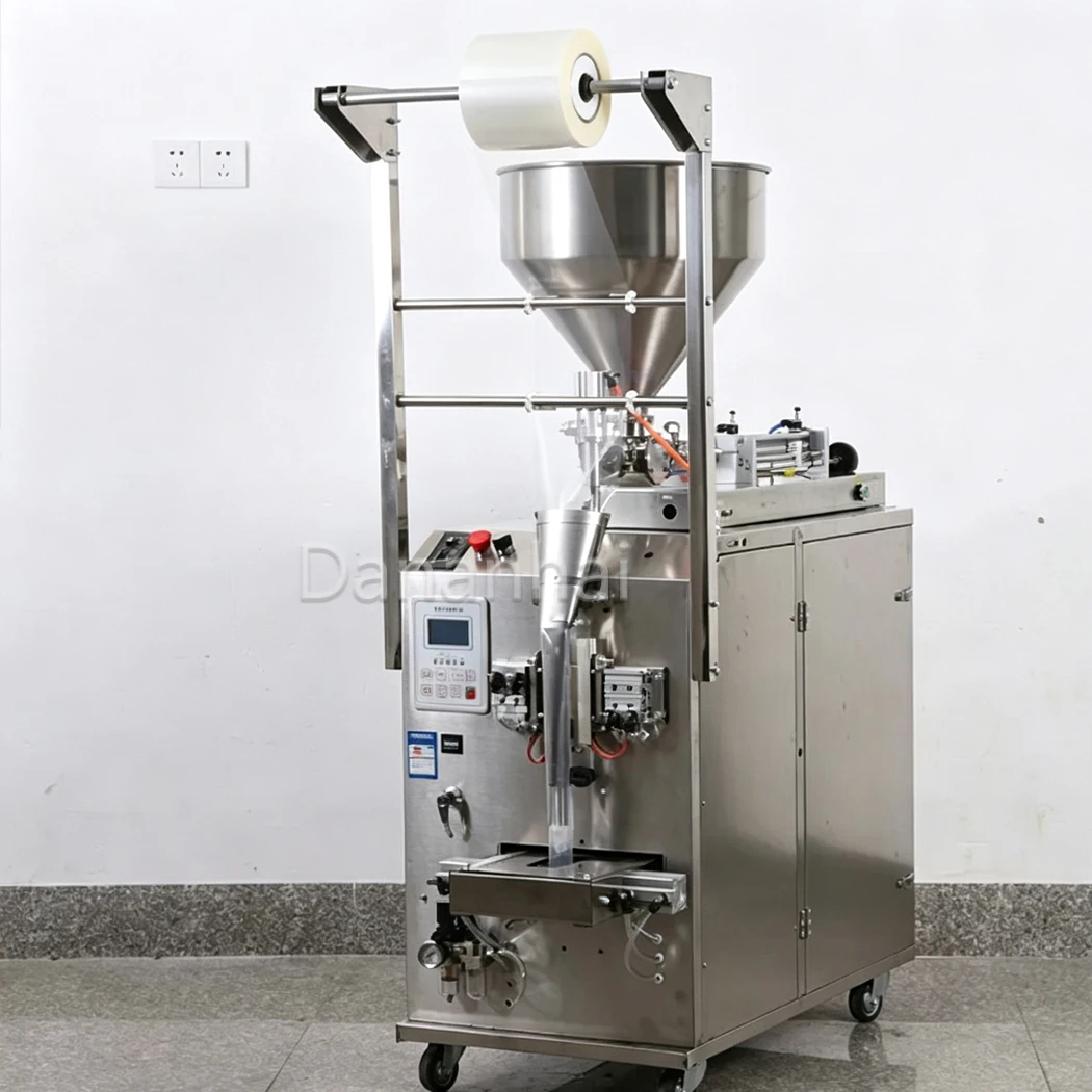 Condiment Pouch Filler, Automatic Paste Packaging Machine for Salad Dressing Sesame Sauce Packing