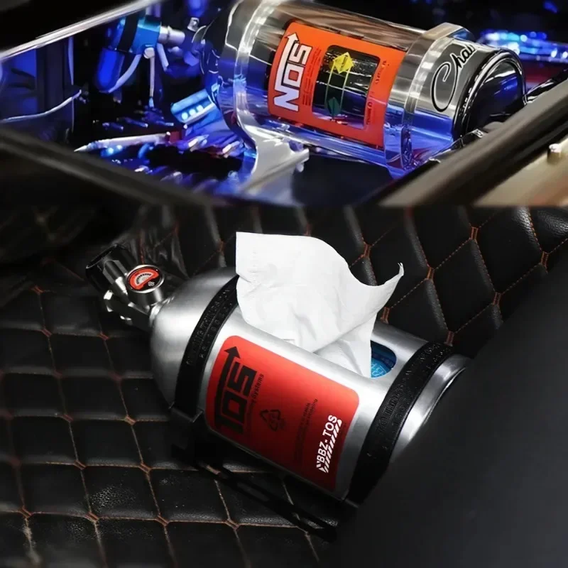

2024Новая коробка для салфеток с азотновой системой NOS, коробка для салфеток для украшения автомобиля, коробка для хранения салфеток для украшения салона автомобиля