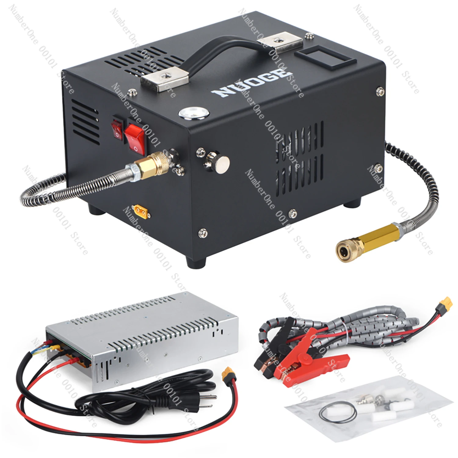 4500Psi 30Mbar Portable PCP Air Compressor Pump 12VDC/110V/220V Power Oil/Water-Free High Pressure Diving Bottle Air Rifle