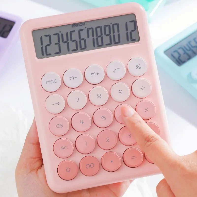 Circular Machine Calculators Large Display Mechanical Dot Keyboard Back To School Supplies Students/Finance Stationery