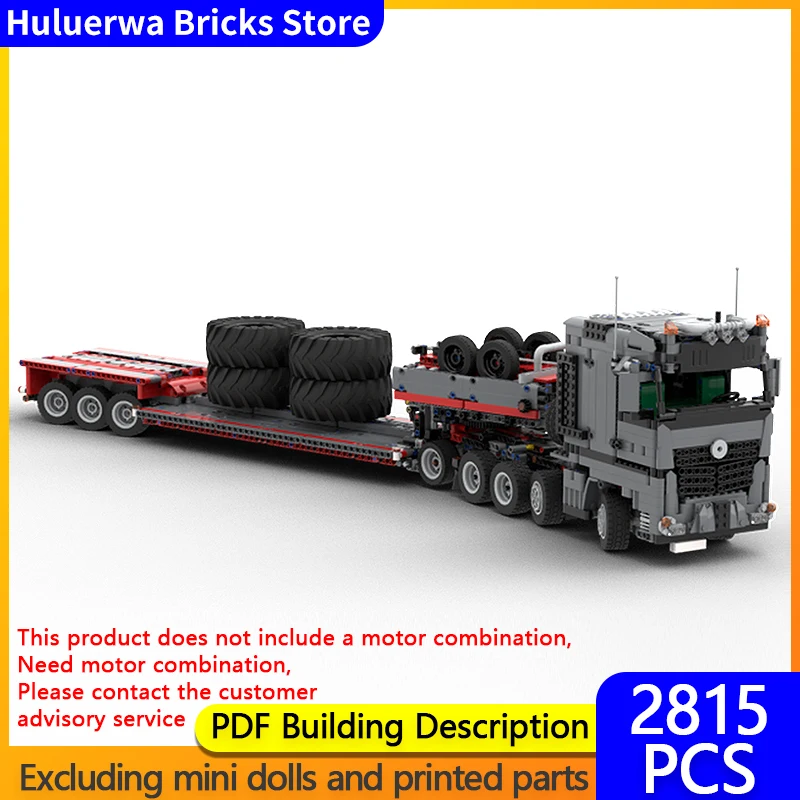 

City Car Model MOC Building Bricks Arocs SLT Semi-Trailer Flatbed Truck Modular Technology Gifts Holiday Assemble Children Toys