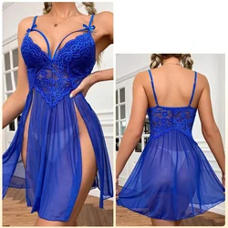 Sexy Lingerie For Woman Lace Dress Plus Size Underwear Crotchless Sleepwear Transparent Porno Teddy Costumes Babydoll