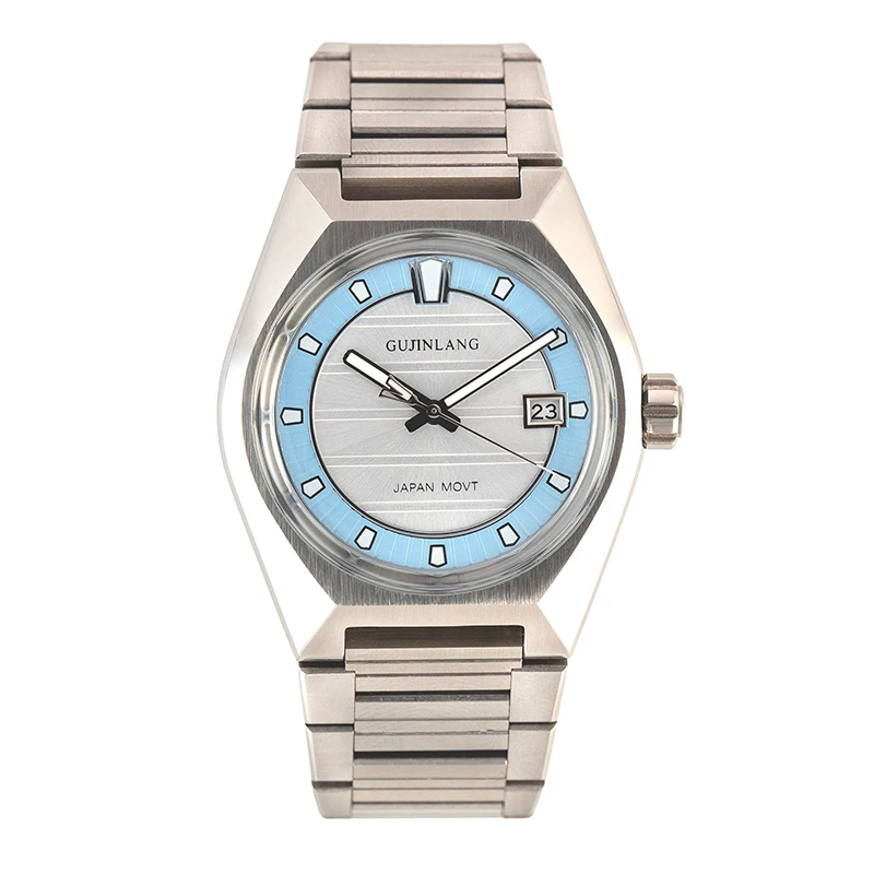 Men's Automatic Mechanical Movement Stainless Steel Multi Color Dial Simple Wrist Watch Luminous Calendar  Waterproof 40mm  Dial