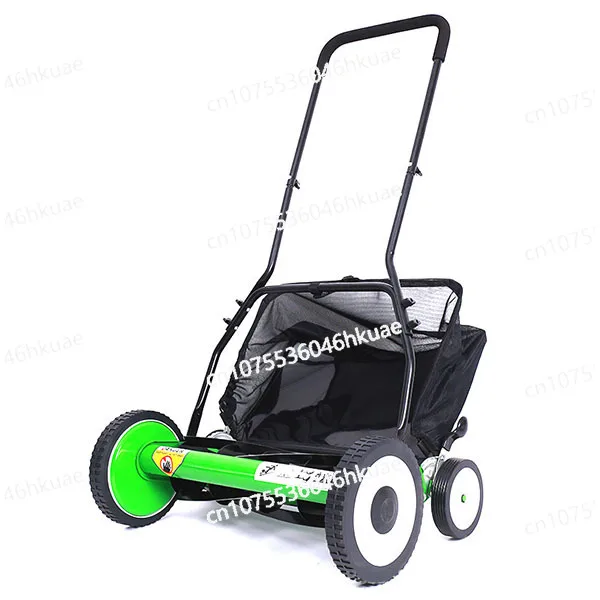 Hand Push Portable 16 Inch Grass Cutter with 4 Wheels Daily Used Industrial Grass Trimmers Manual Reel Lawn Mower