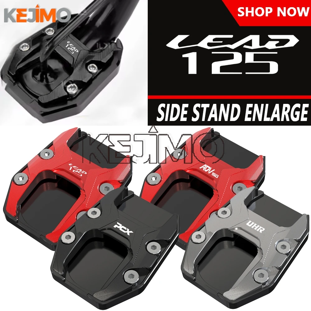 

2026 FOR HONDA PCX125 PCX150 PCX160 LEAD125 ADV150 FOR HAOJUE UHR150 UHR125 Side Stand Support Foot Extender Shoe Enlarger Pad