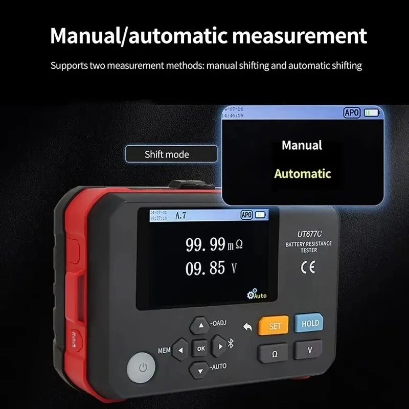 UT677C 0-3Ω Insulation Resistance Meter Internal Battery for Test Instrument with Data Hold Feature