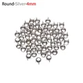 Silver-Round 4mm