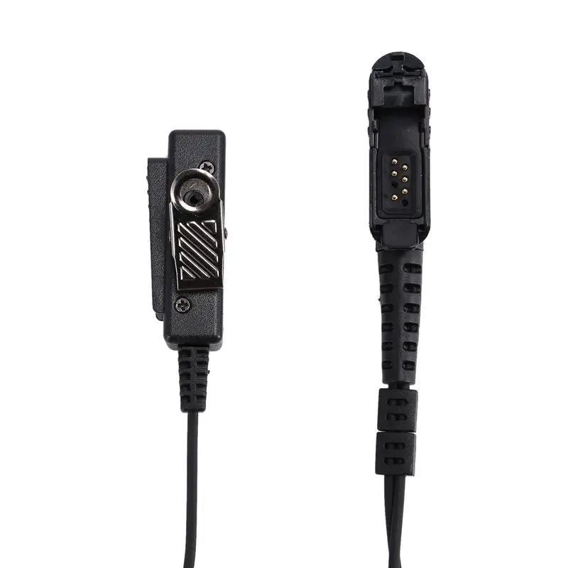 Y44A 20X Earpiece Headset PTT for Motorola MTP3100 MTP3200 MTP3250 MTP3550, Walkie Talkie Headset, 100cm Cable, Black