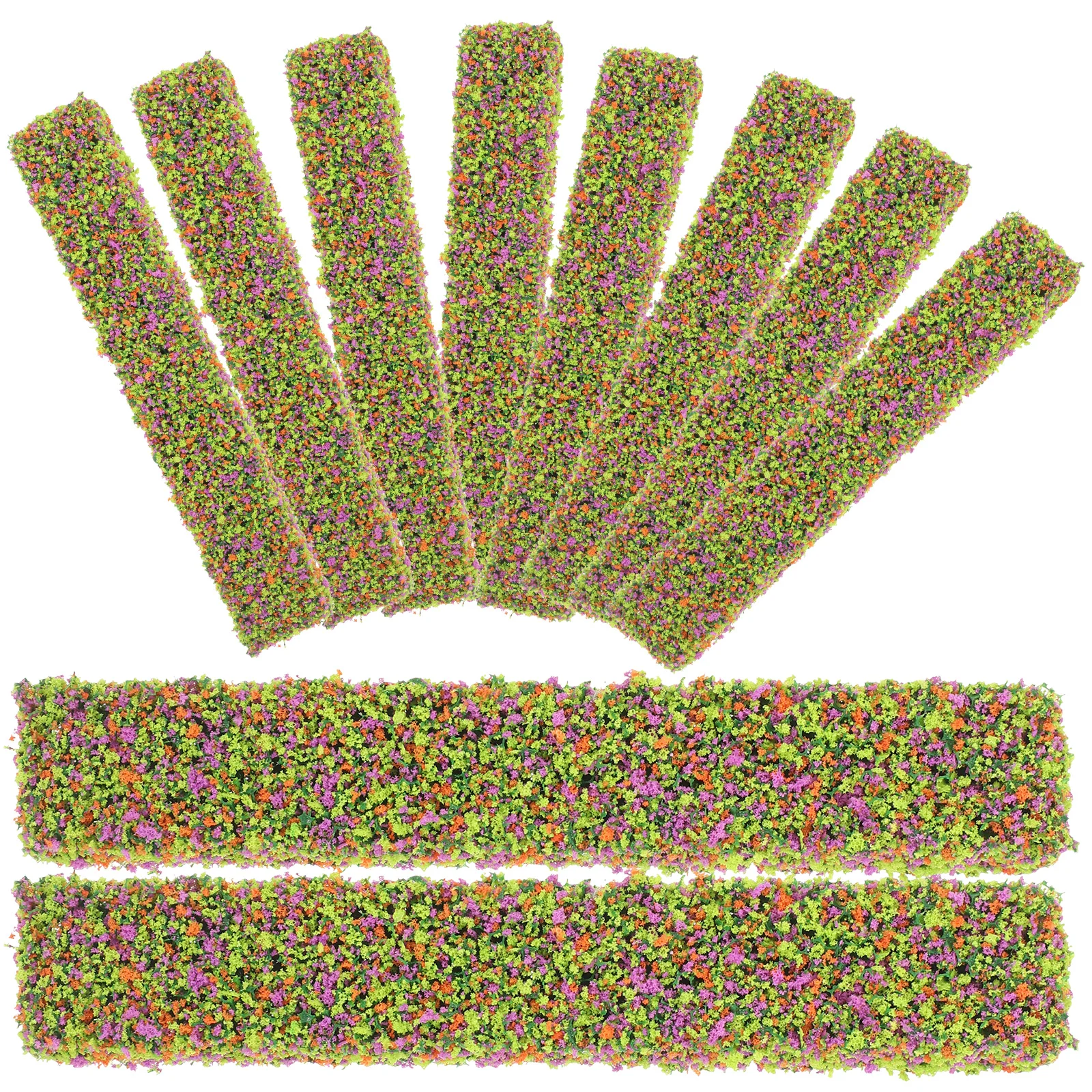 

20 Pcs Miniature Flower Cluster Decor Bright Colorful Artificial Shrub Model Railway Grass Sponge Scene Sand Table DIY
