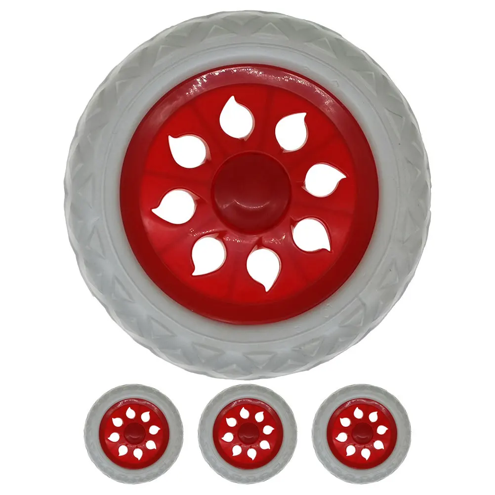 4개입 쇼핑 카트 바퀴 고강도 캐스터 교체 부품 부드러운 롤링 트롤리 캐스터 수하물 카트 및 잡화 트롤리용