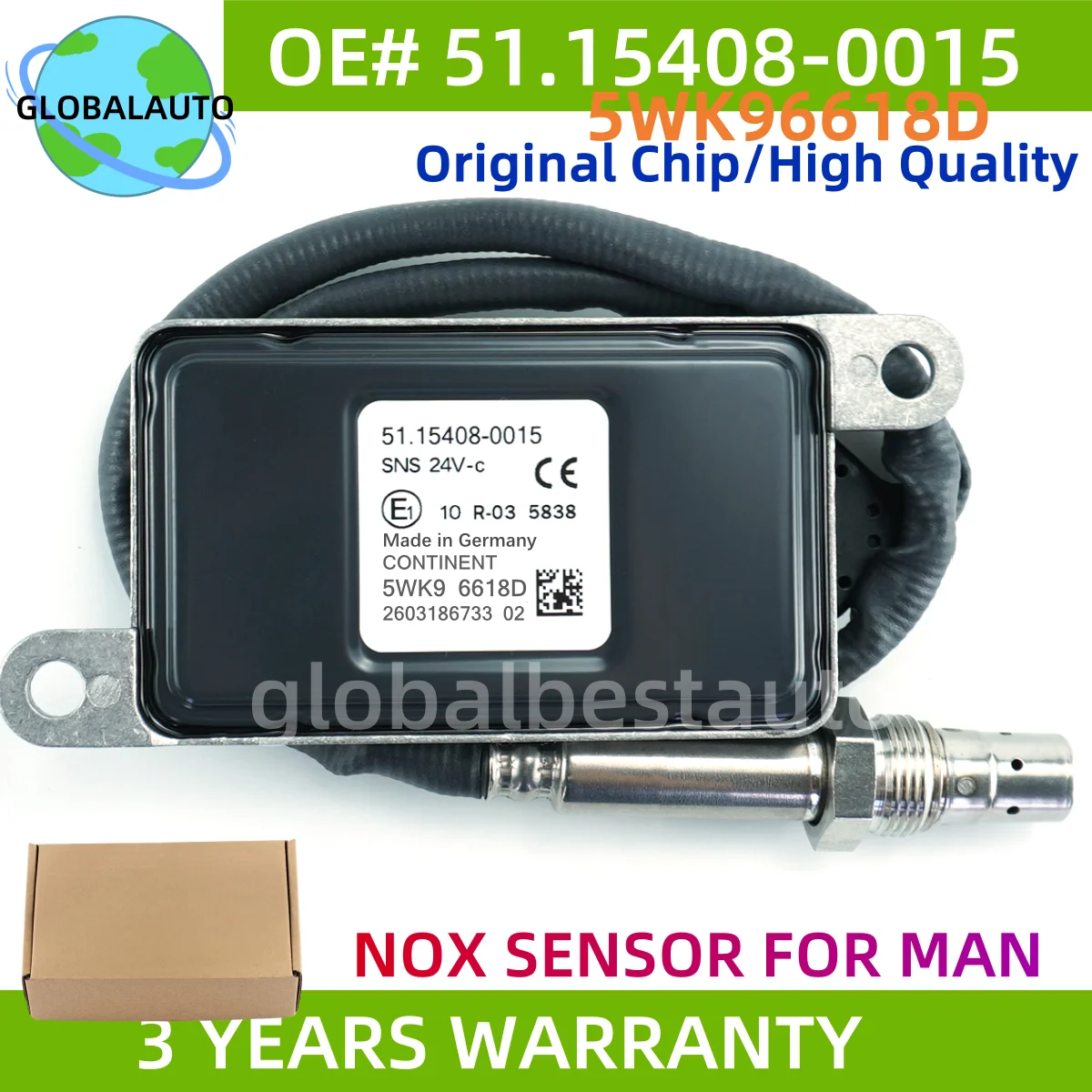 

5WK96618D 5WK96618B 5WK96618C Original New NOX Nitrogen Oxygen Sensor 51154080015 51154080009 For MAN TGA TGL TGM TGS TGX