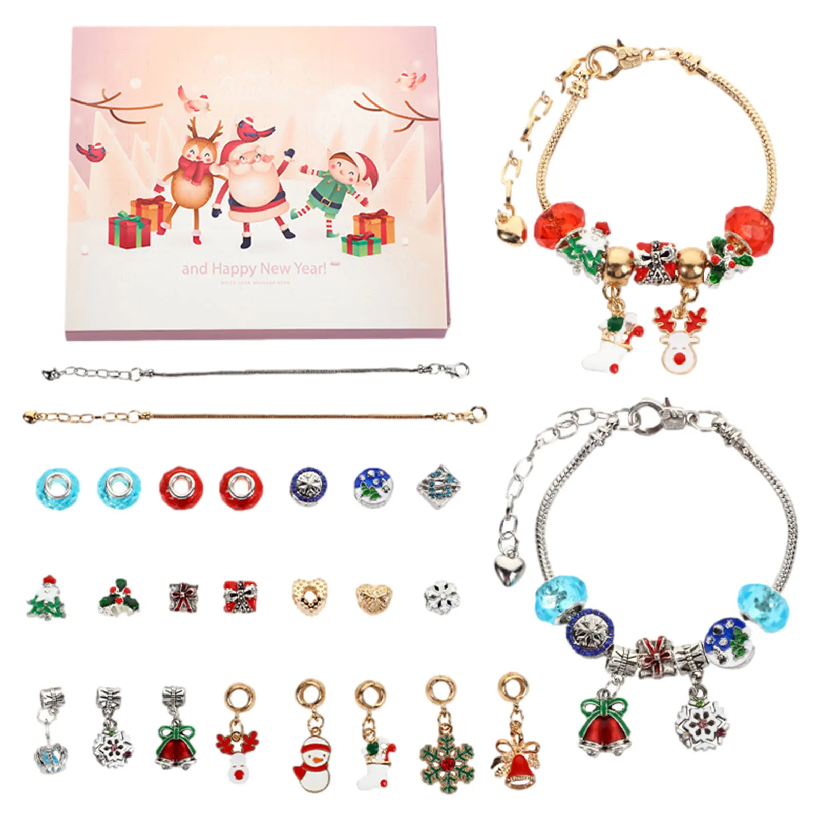 

Countdown Calendar Jewelry Christmas Advent Calendar Bracelets For Girls Christmas Advent Calendar Countdown Calendars Jewelry