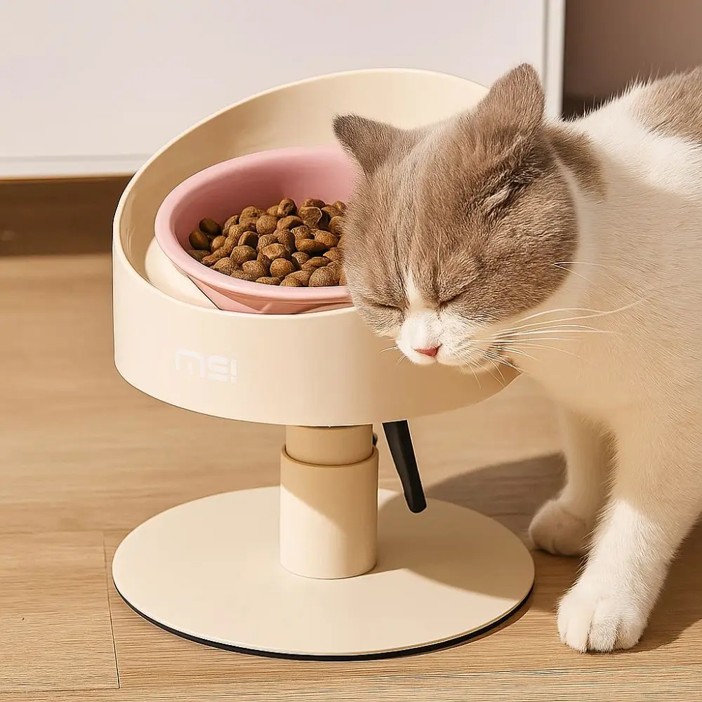 

Cat Food Bowl Adjustable Cat Ceramic Bowl Neck Protection Flower Shaped Pet Water Bowl Non-Slip Anti Vomiting Bowl For Cat Dog