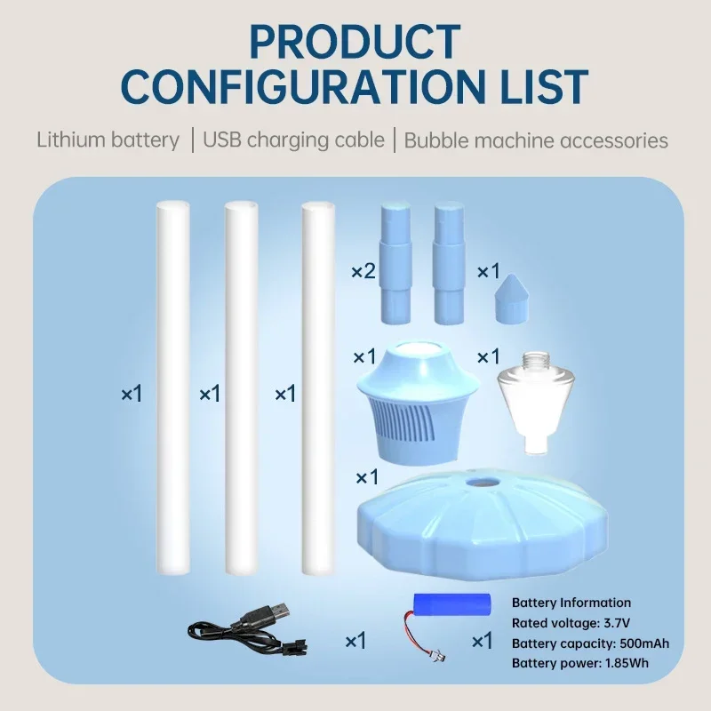 Automatyczna maszyna do robienia baniek mydlanych, ogrodzenie z baniek, lampka, urządzenie do robienia baniek na zewnątrz z oświetleniem, odpowiednie na kemping, wesela, przyjęcia urodzinowe.