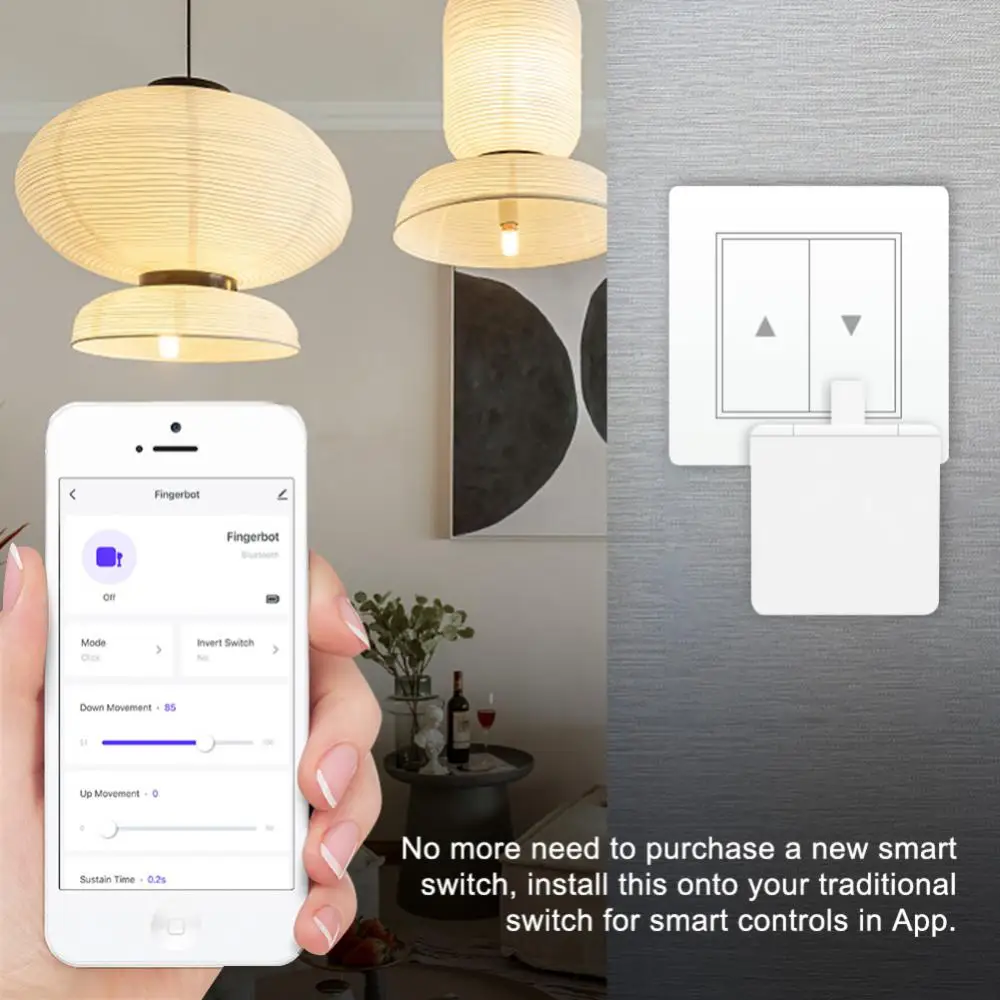 Tuya Smart CuInfouch Switch, WiFi Finger Button Pusher, Robot Smart Home, Voice Control pour Alexa Assistant