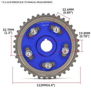 WLR-einstellbares Kaufen, Honda SOHC D15 Legierung Gear, D16, Serie D, Motorscheibe, Pullys, WLR6542, 1PC 8 Hauptverkaufsscheibe Kurbelwelle Renault - №5