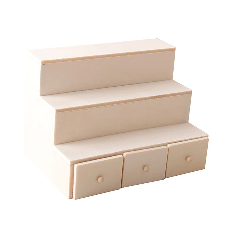 Doll House Accessories 1:12 Dollhouse Miniature Display Rack Candy Box Drawer Cabinet W/Clear Box Furniture Model Decor Toy