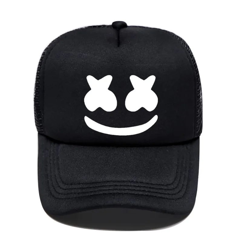 Marshmallow Face Personalized Baseball Cap Funny Baseball Caps Cartoon Snapback Cotton Baseball Cap Men Women Hip Hop Mesh Hat