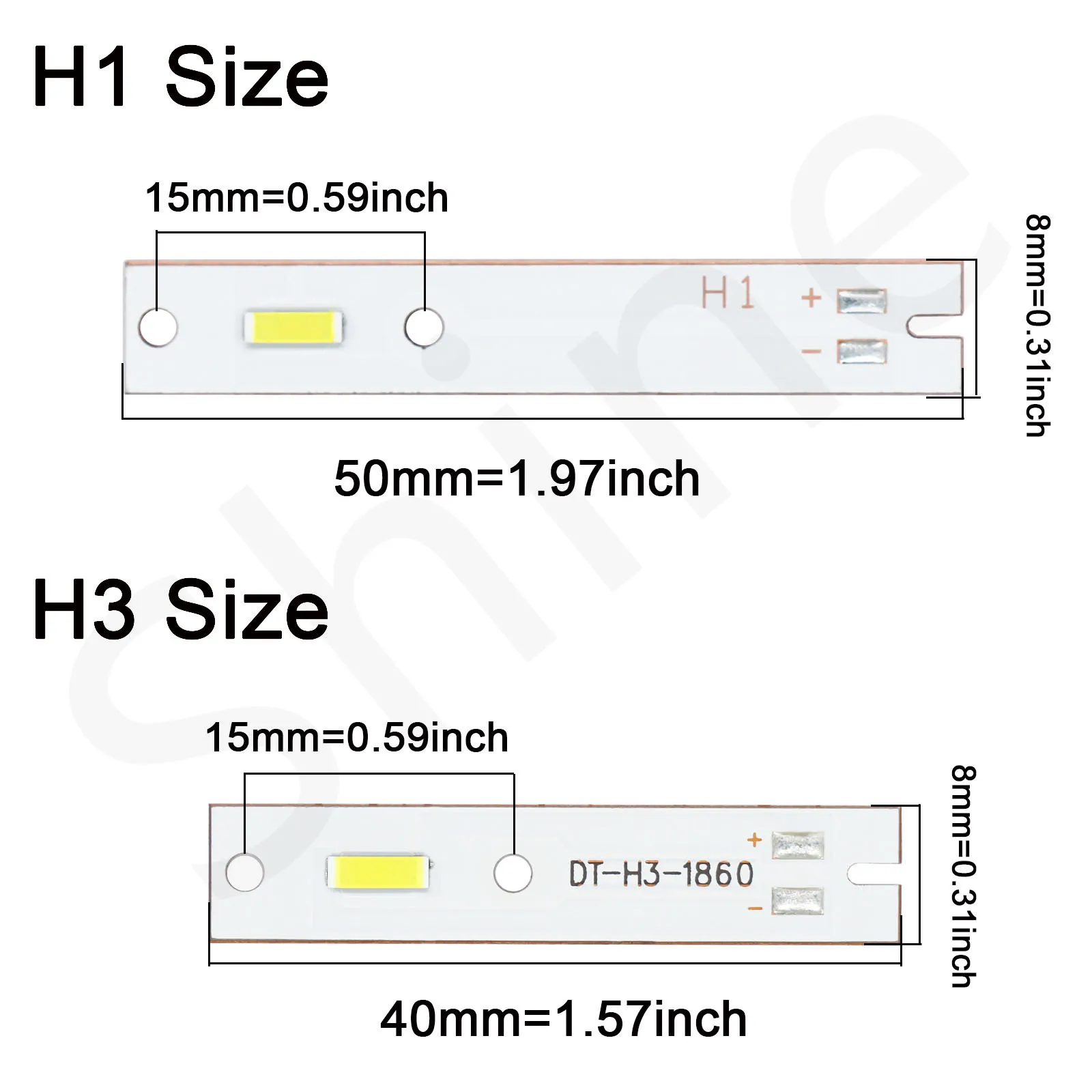 고출력 CSP 1860 플립 LED 칩 자동차 빔 헤드라이트, H1 H3 H7 H4 램프 비드 용접, 구리 기판, 자동차 광원 수리, 2 개