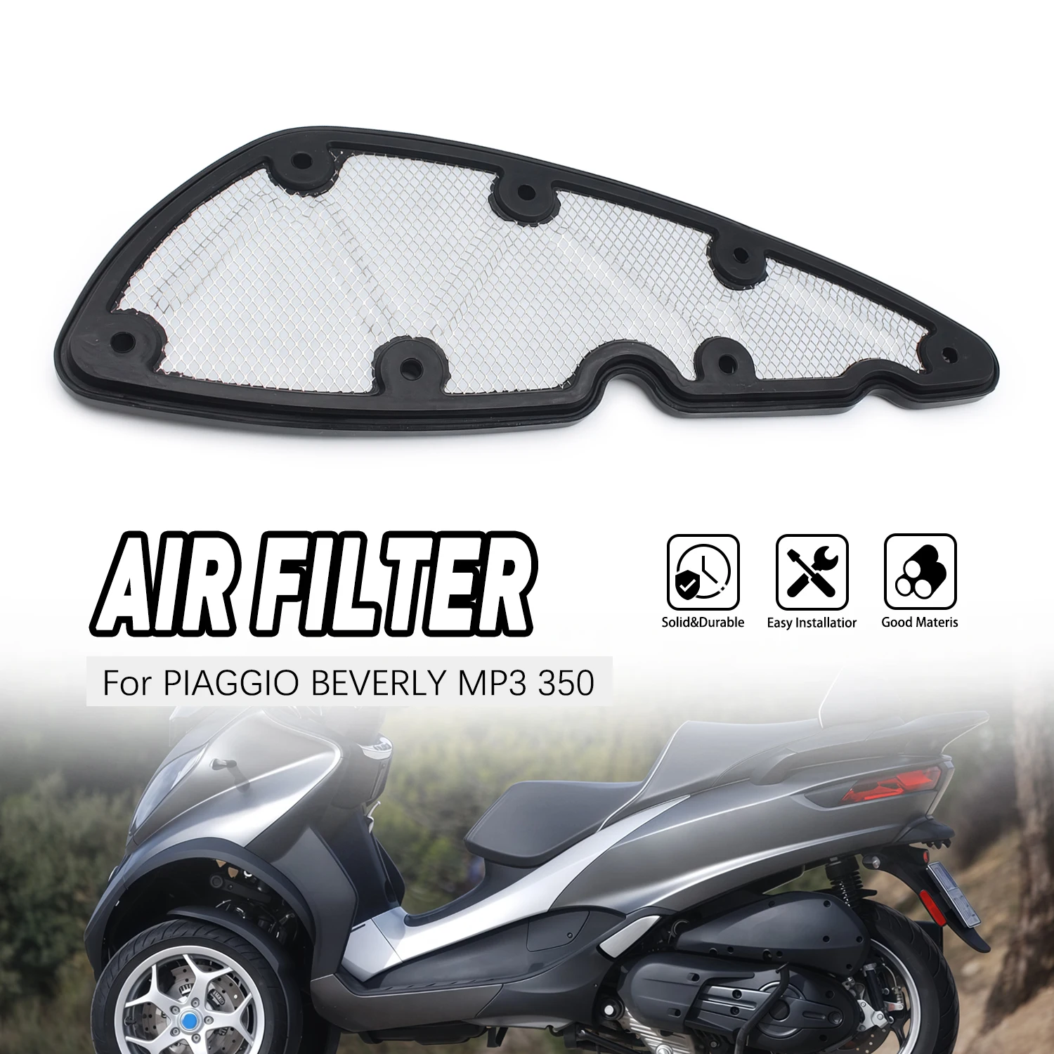 Air Filter Cleaner Replacement For PIAGGIO Beverly 350 BV 350 ST 4T 4V ie ABS E4 MP3 350 MAXI Sport 8800010P accessories moto