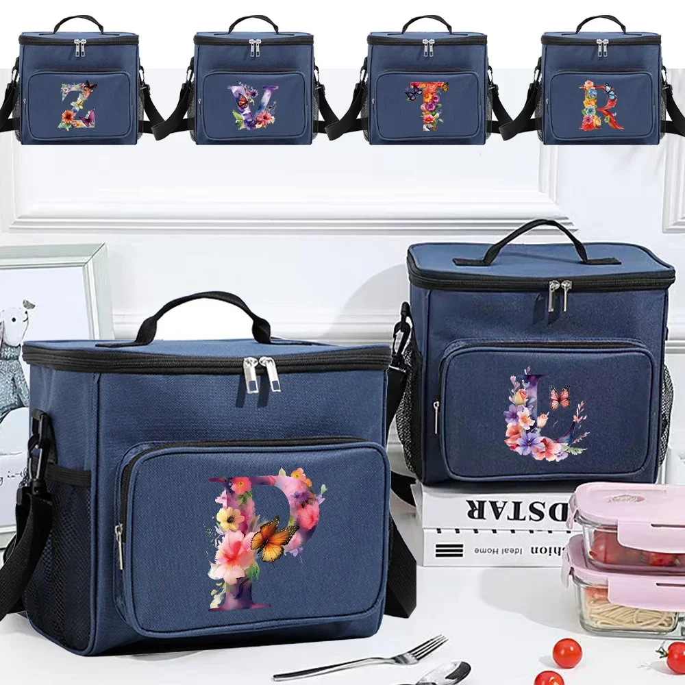 

Lunch Holder for Men Durable, Insulated, and Waterproof Blue Color for Food Storage Dinner Box Butterfly Lette Printing Series