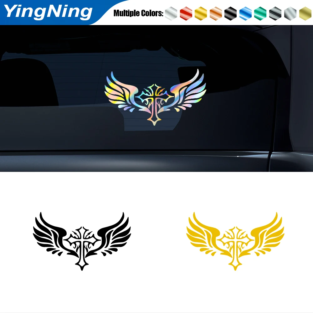 

Creative Wing Cross Pattern Fashion Car Sticker Reflective DIY Pattern Automobiles Bumper Exterior Accessories Vinyl Decals