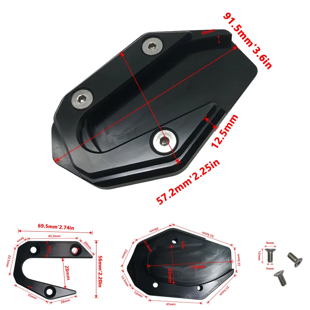 Motorcycle Enlarged Side Stand For Yamaha YZF R3 R25 MT-03 MT-25 2014-2018 2015 2016 17 Modified Small Foot Enlarged Parking Pad