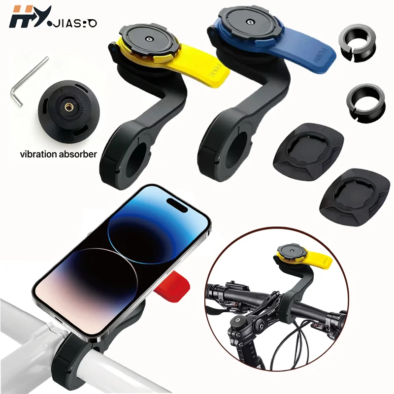Supporto per telefono per bici da moto Supporto per telefono per bicicletta Staffa per telefono stabile anti-shock 360 °   Supporto di navigazione esterno ruotabile
