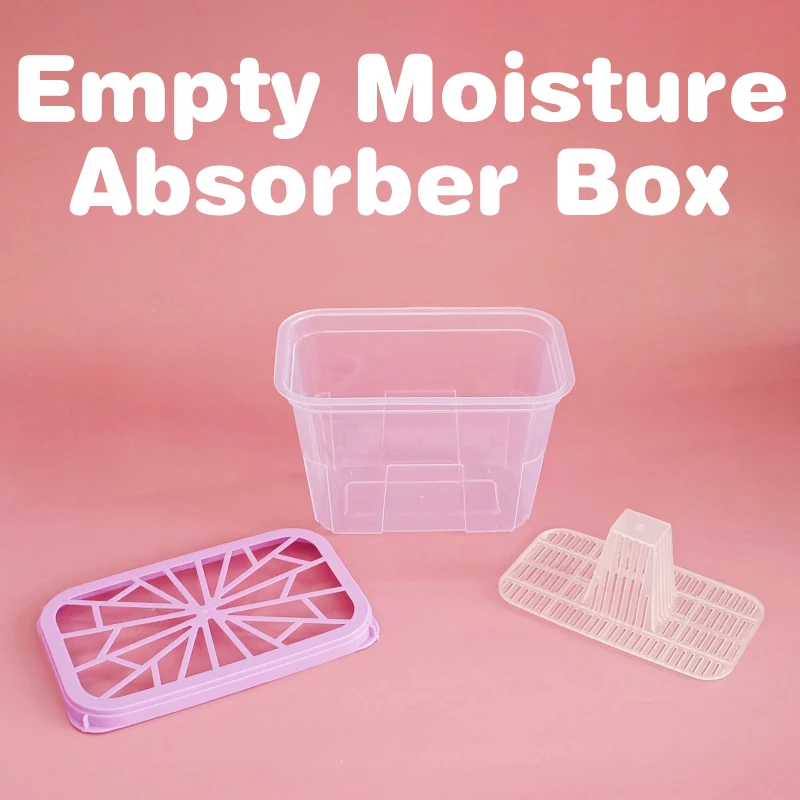 4Pcs Empty Moisture Absorber Box Reusable Dehumidifier Container for Wardrobe Bathroom Living Room Closet Damp Control