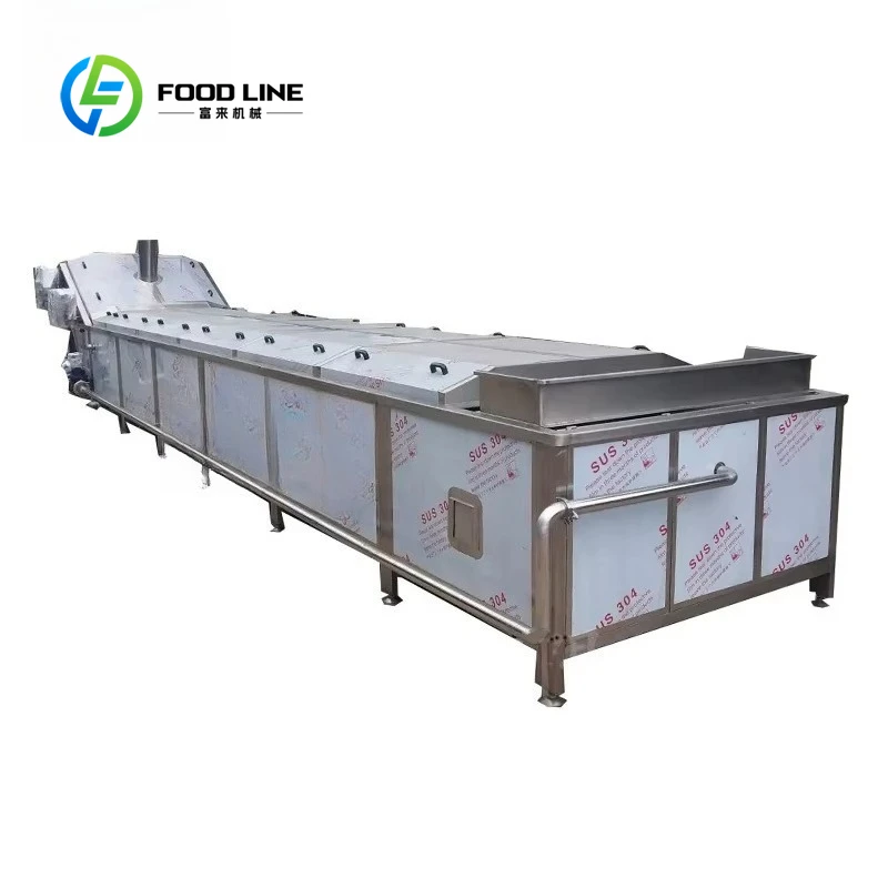 Customized size Commercial continuous water bath pasteurizer for color protection of fruit and vegetable products
