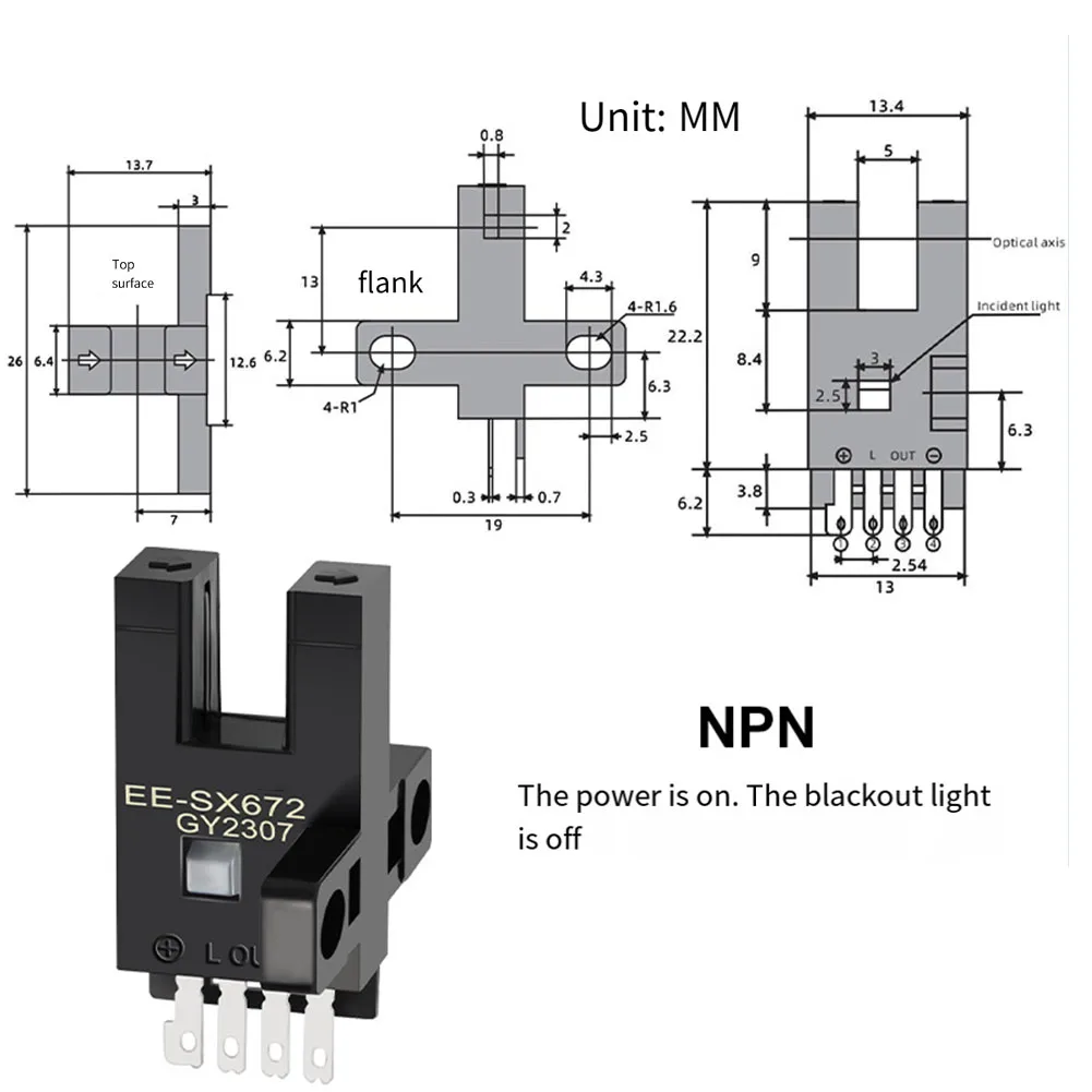 Sensor Fotolistrik Tipe Slot Saklar Tipe Slot Saklar Industri Pencetakan Komponen Deteksi Jarak Industri Lift