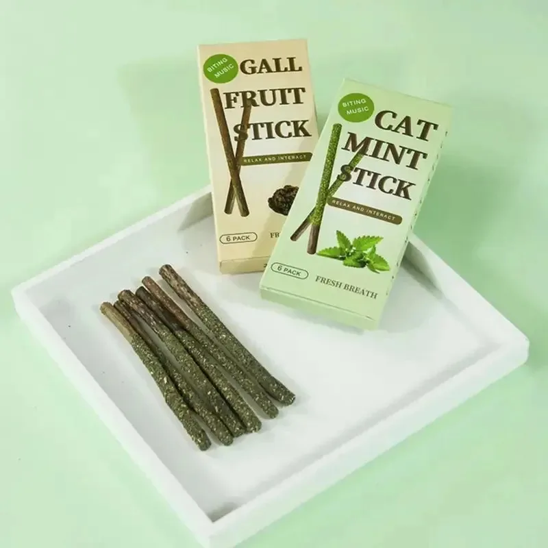 6-24 Stück Natürliche Matatabi-Katzensticks mit Minze, Beißspielezeug, Silvervine-Stäbe zur Zahnreinigung für Katzen, Leckerbissen, Haustierzubehör, Katzenspielzeug