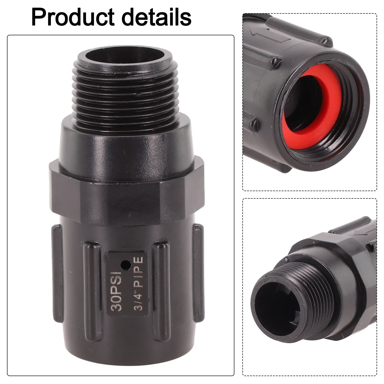 Brand New Pressure Regulator Valve Plastic Thread Connector 30PSI Anti-Corrosion Drip Irrigation Flame-Resistant