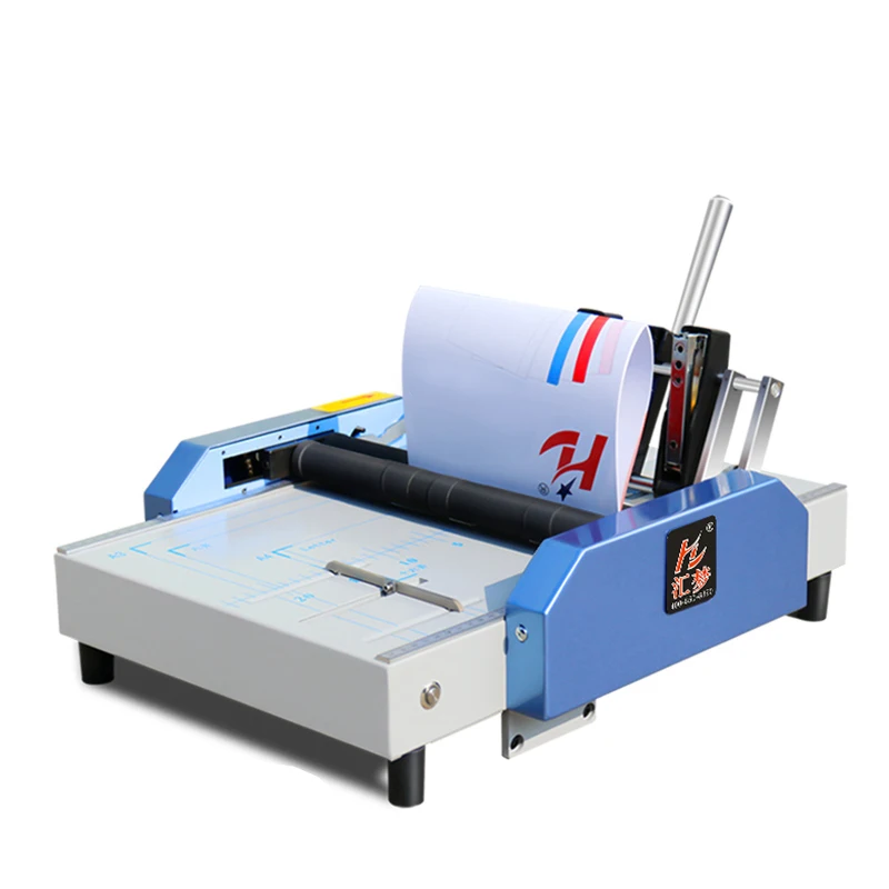 Factory Wholesale Booklet Maker Manual Desktop Paper Folding Machine Stapling Machine Folding Machinery