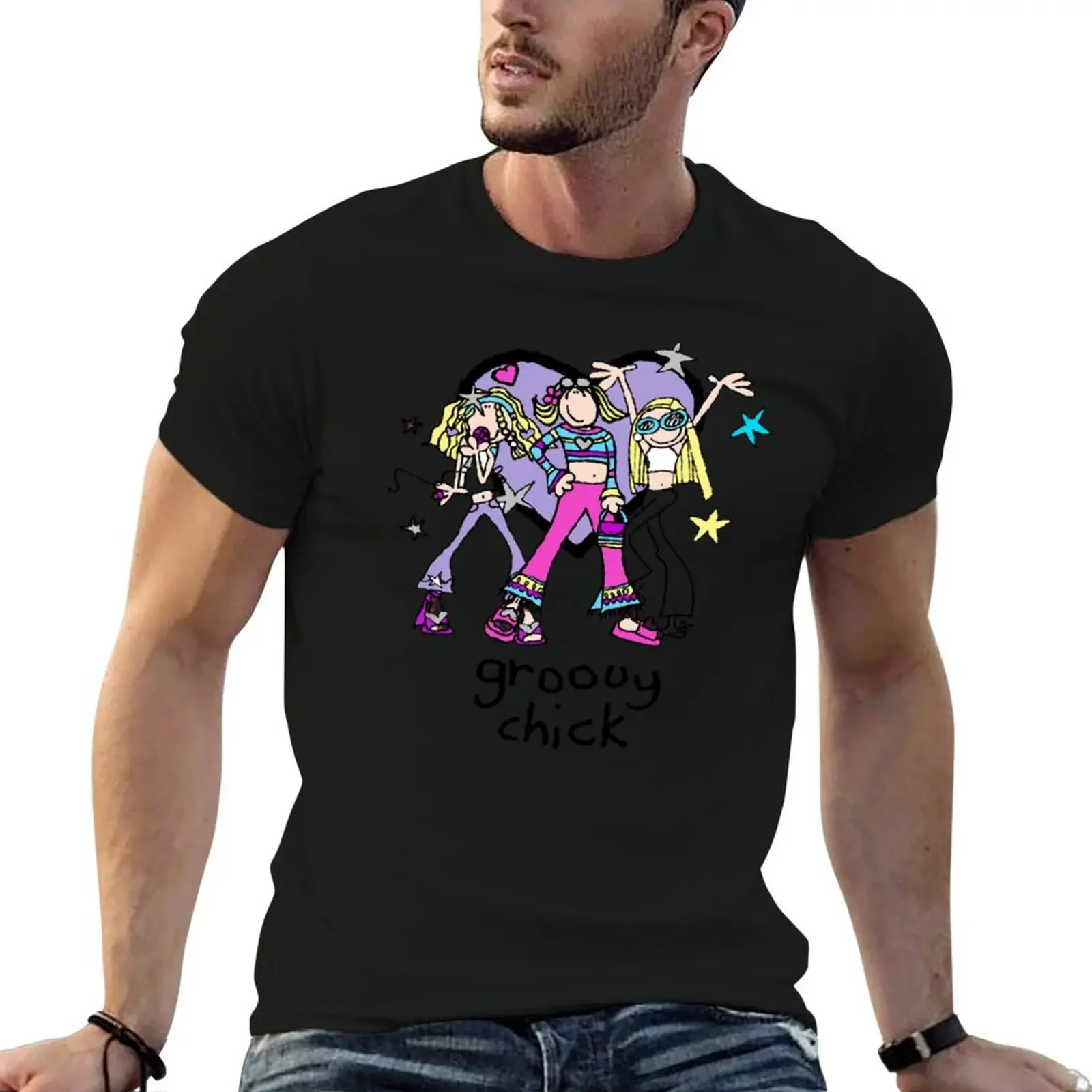 

Groovy Chick T-Shirt graphic t shirt vintage anime figures luxury clothes men