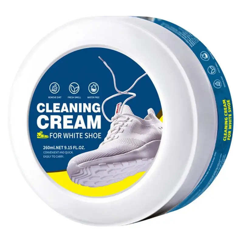 

260ML White Shoes Cleaning Cream Multi-functional Pasty Cleaner With Wipe Stains Remover Cleansing Maintenance Of Sports Shoes