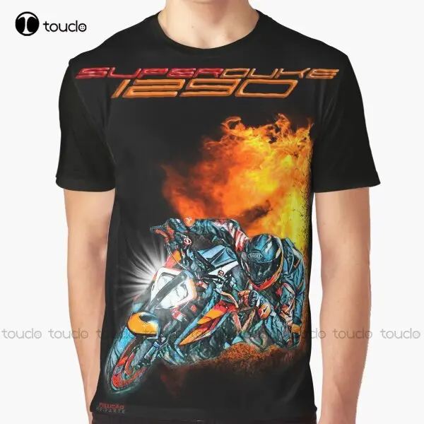 

Bikers, Moto, Motorcycles Superduke 1290R Fire Rider Graphic T-Shirt Custom Aldult Teen Unisex Digital Printing Tee Shirts