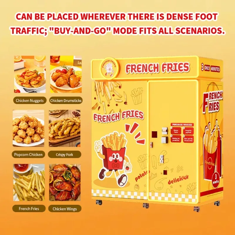 French Fries Vending Machine SDK Function Easy Operation High Efficiency Low Energy Auto Custom