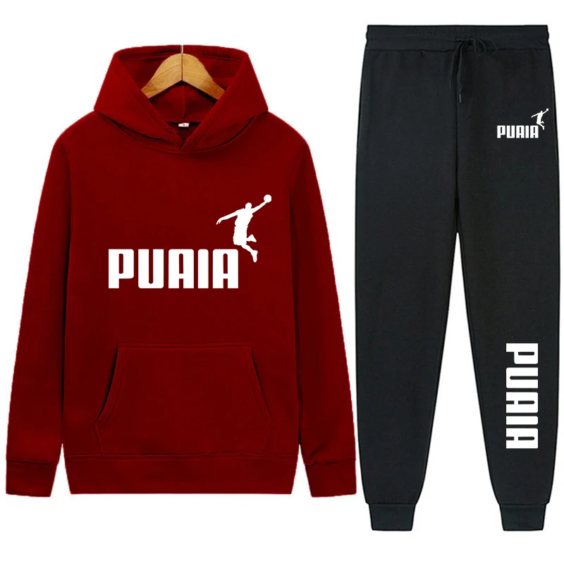 New Autumn Winter Men Women Tracksuit Hoodies + Pants 2Pcs Sets Suit Fashion Trend Hip Hop Y2K Clothing Sportswear Sweatshirts